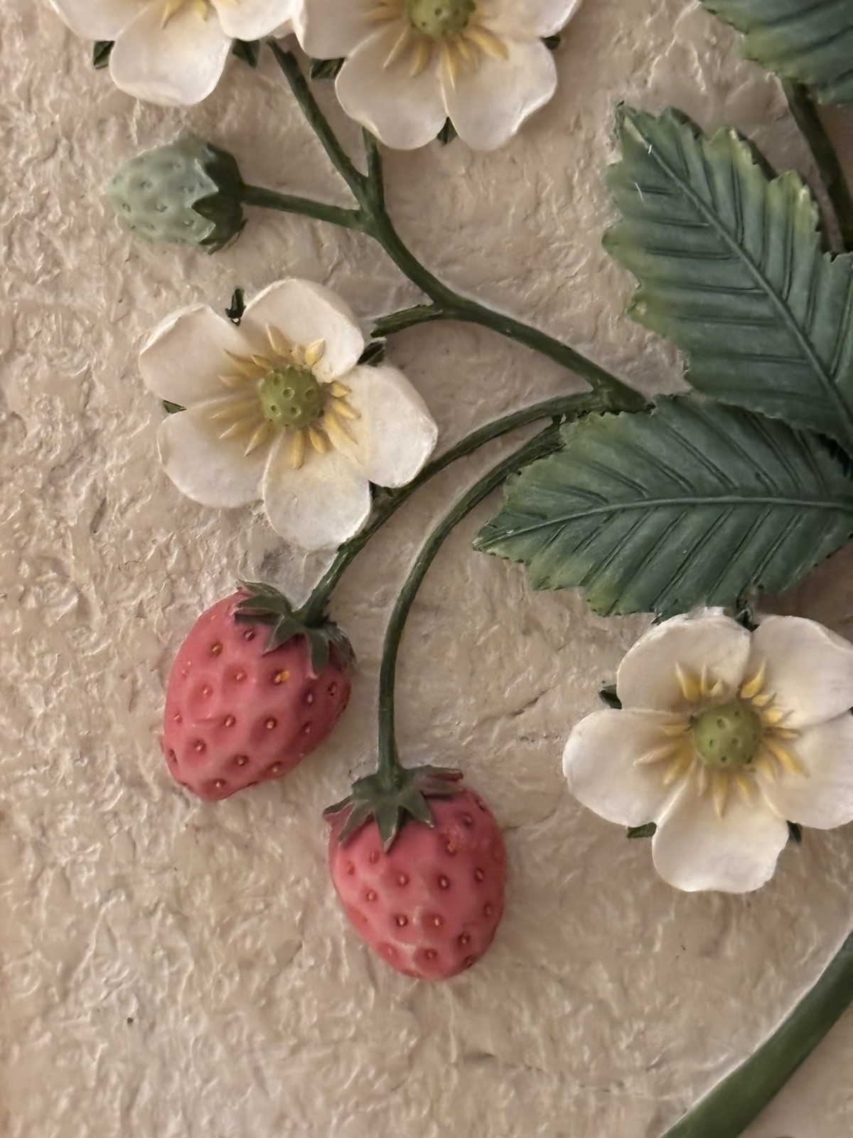 Wild Strawberry Kathy Killip WildFlowers Line 3D Resin Plaque Wall Art Demdaco