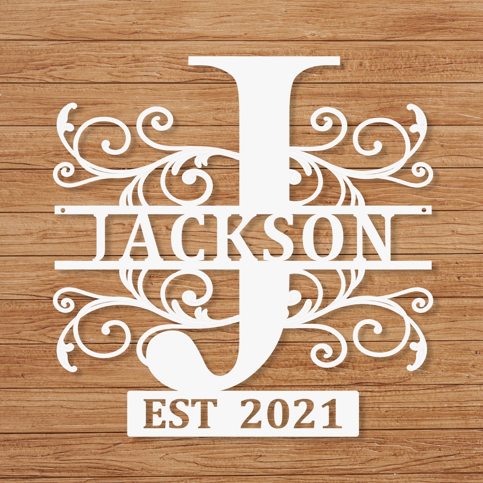 Personalized Metal Family Last Name Sign, Custom First Name Est Year Established