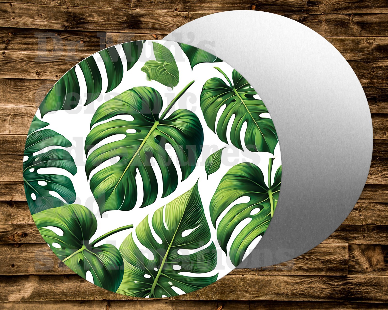 LOVELY LEAVES round Metal Sign for Wreaths,Crafts & minis projects