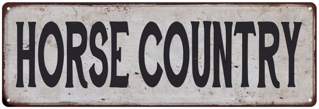 HORSE COUNTRY Vintage Look Rustic Metal Sign Chic Retro 106180035134