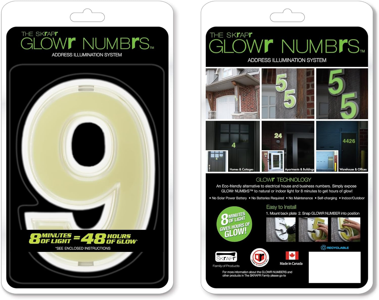Solar House Numbers Waterproof – Self-Charging, No Batteries, No Solar Panels, N