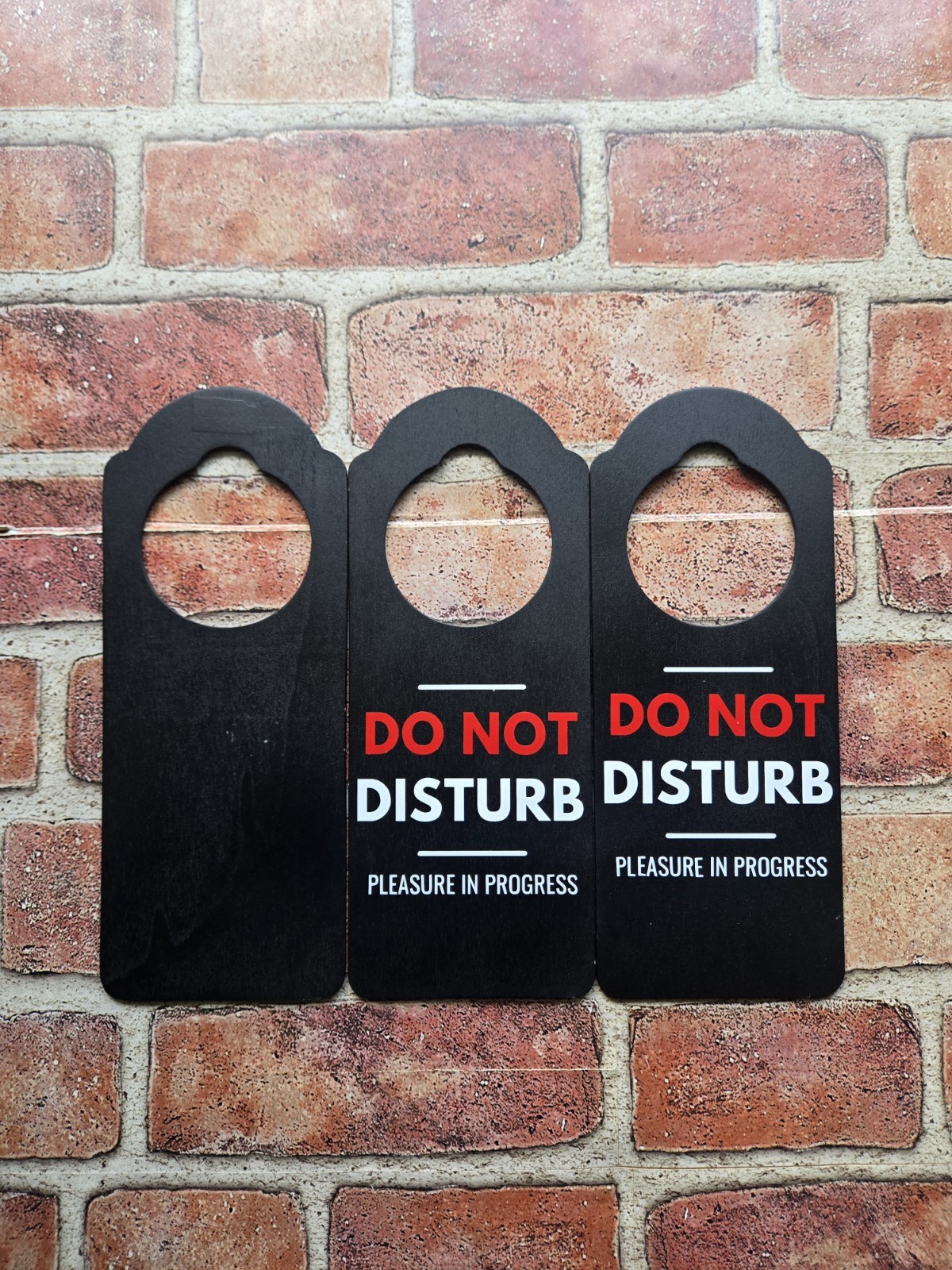 Please Do Not Disturb Door Knob Hanger – Home or Office Signs- 3 Privacy Signs