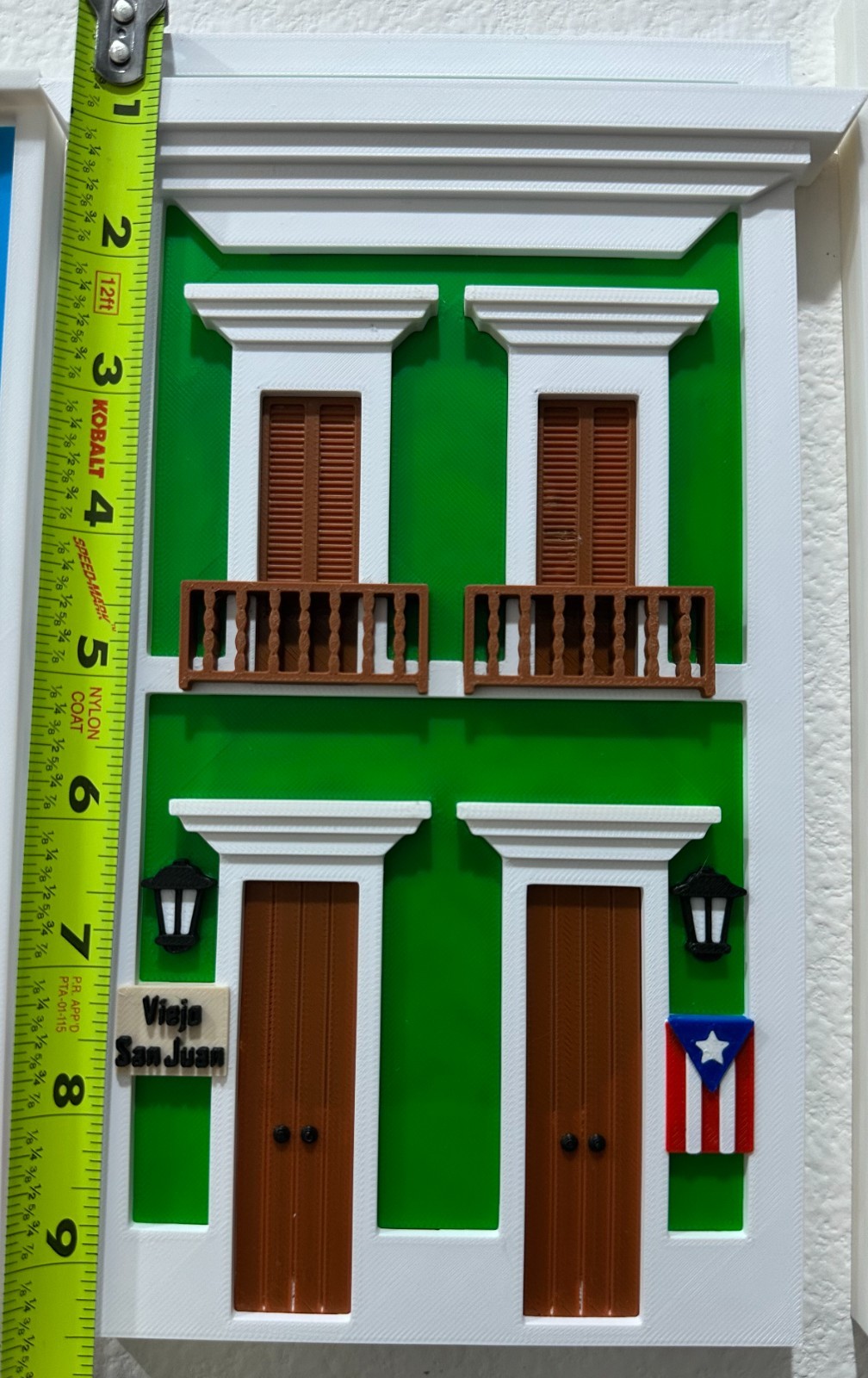 Miniature Casita Calle Tetuan Old San Juan Puerto Rico Decorative House Wall Art