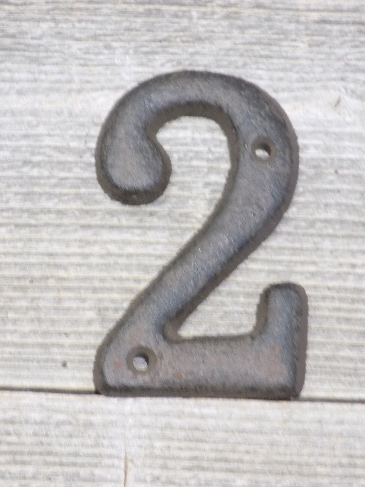 Rustic BROWN Cast Iron Metal House Numbers Street Address # Phone Number 2 TWO