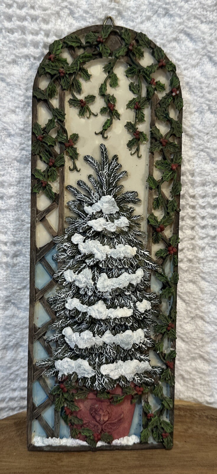 Christmas Tree 3-D Resin Wall Art 9.5” x 3.5”