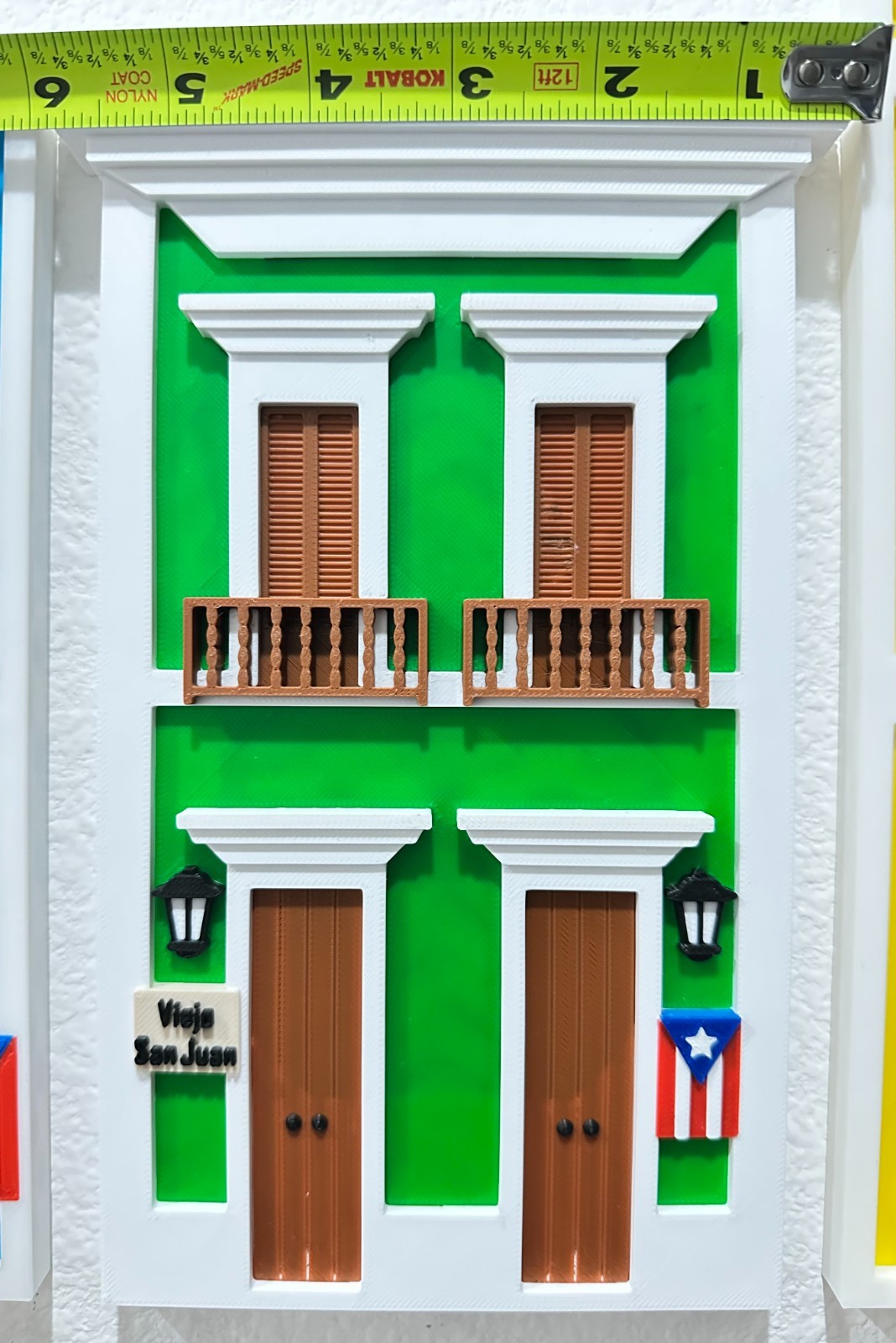 Miniature Casita Calle Tetuan Old San Juan Puerto Rico Decorative House Wall Art