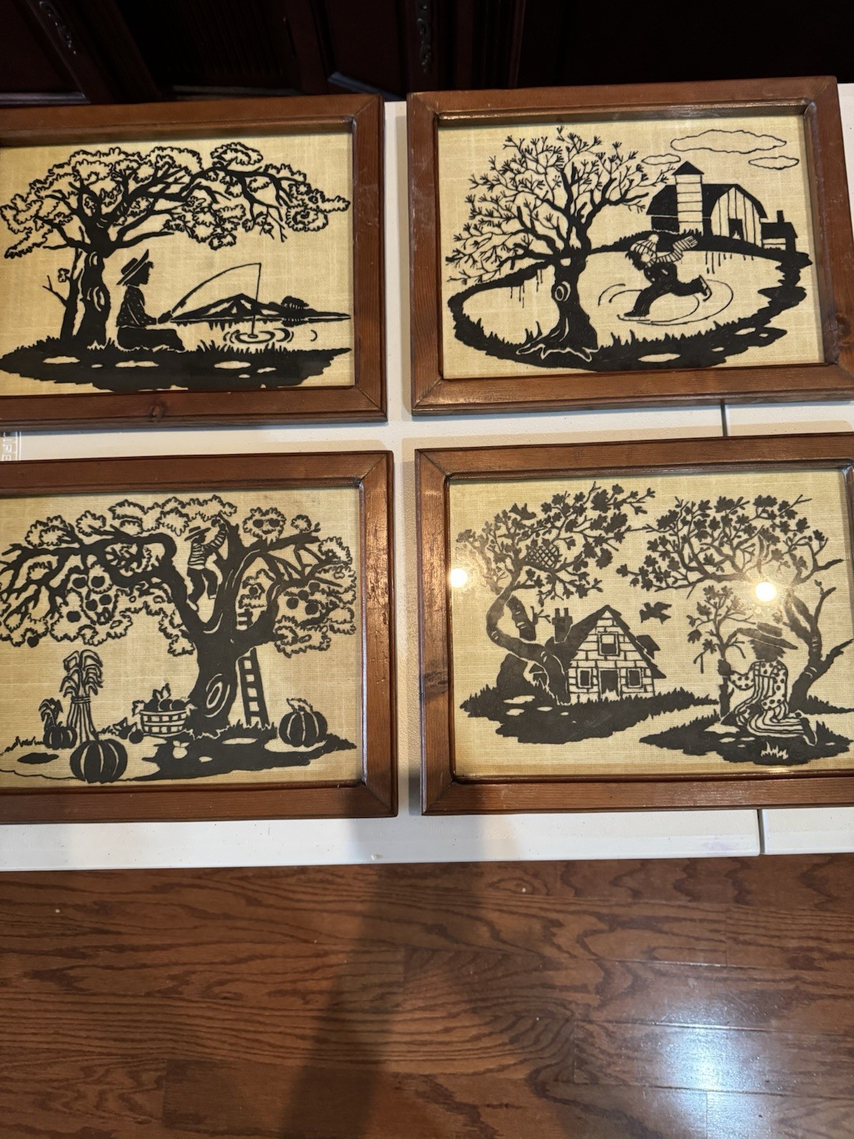 4 Silhouette Pictures Vintage Very Nice