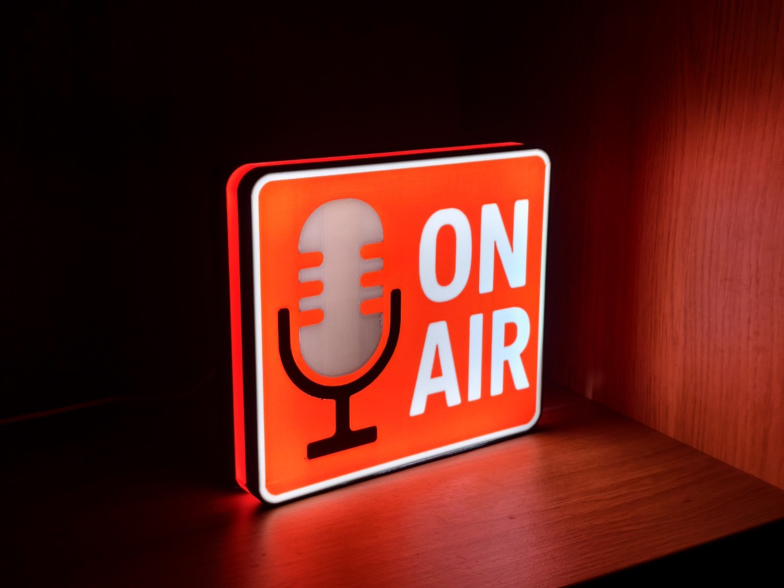 ON AIR LED Lightbox Sign Lamp Studio Recording Light for Streaming Podcasts