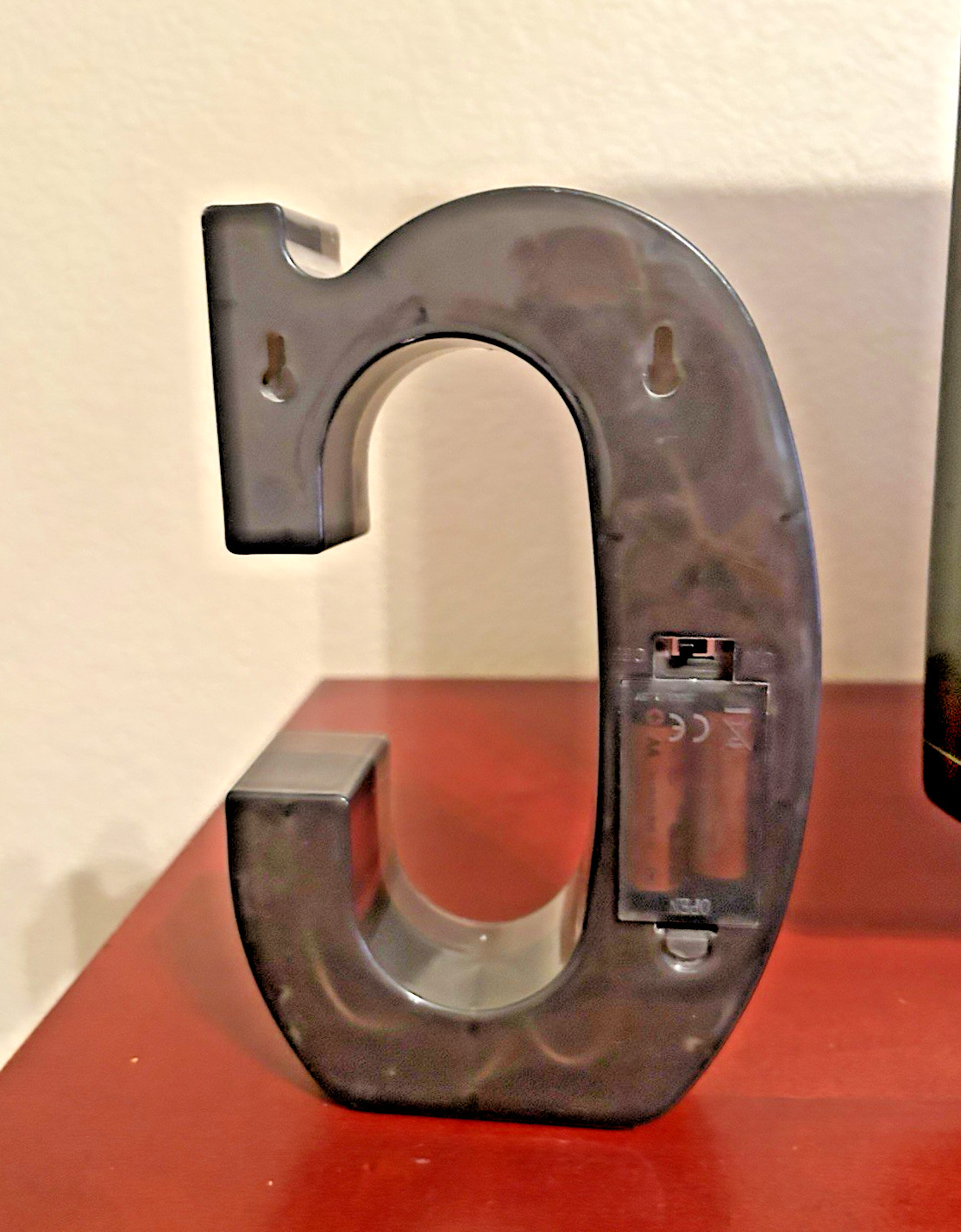 Light Up Alphabet Marquee Plastic Letter Sign Gray 9″ – White Diamond Bulbs – C