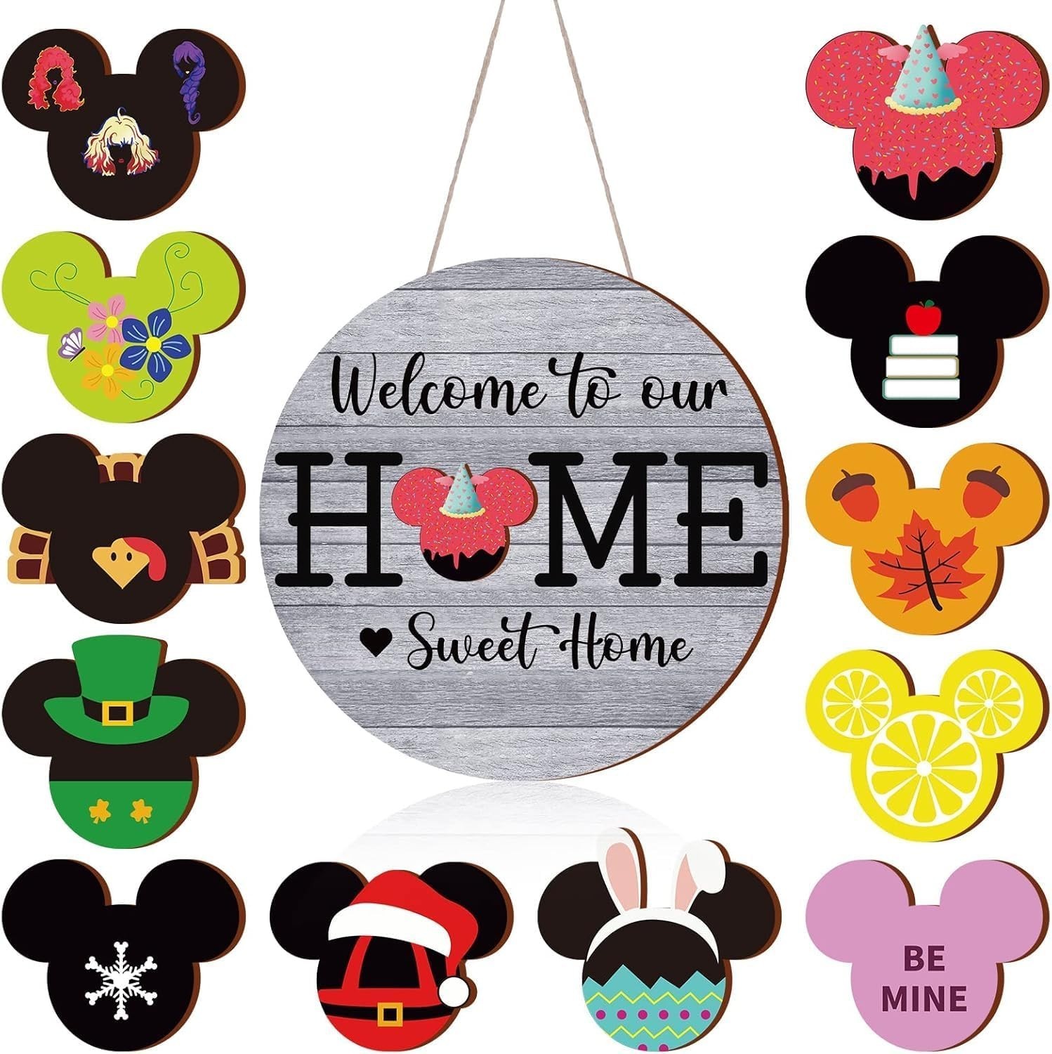 Durable Interchangeable 13-Piece Welcome Sign Set – Heartwarming Home Decor Gift