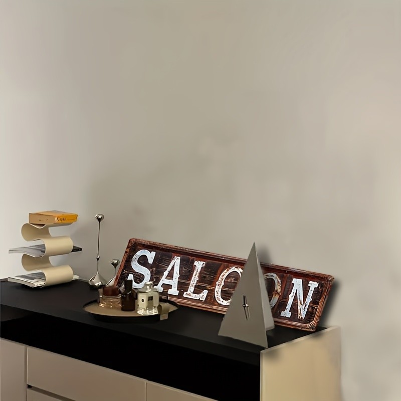 Saloon Distressed Rust Metal Sign Western Bar Man Cave Wall Decor Tin Plaque