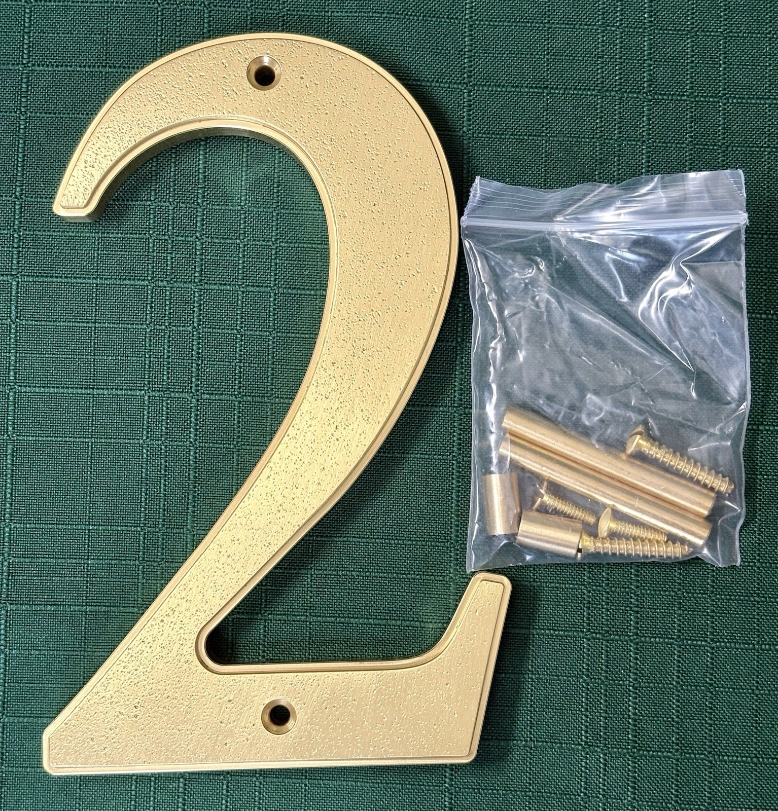 Rejuvenation Hardware 6″ JERICHO AGED BRASS Address House Number 2 NIB Wms Sonom