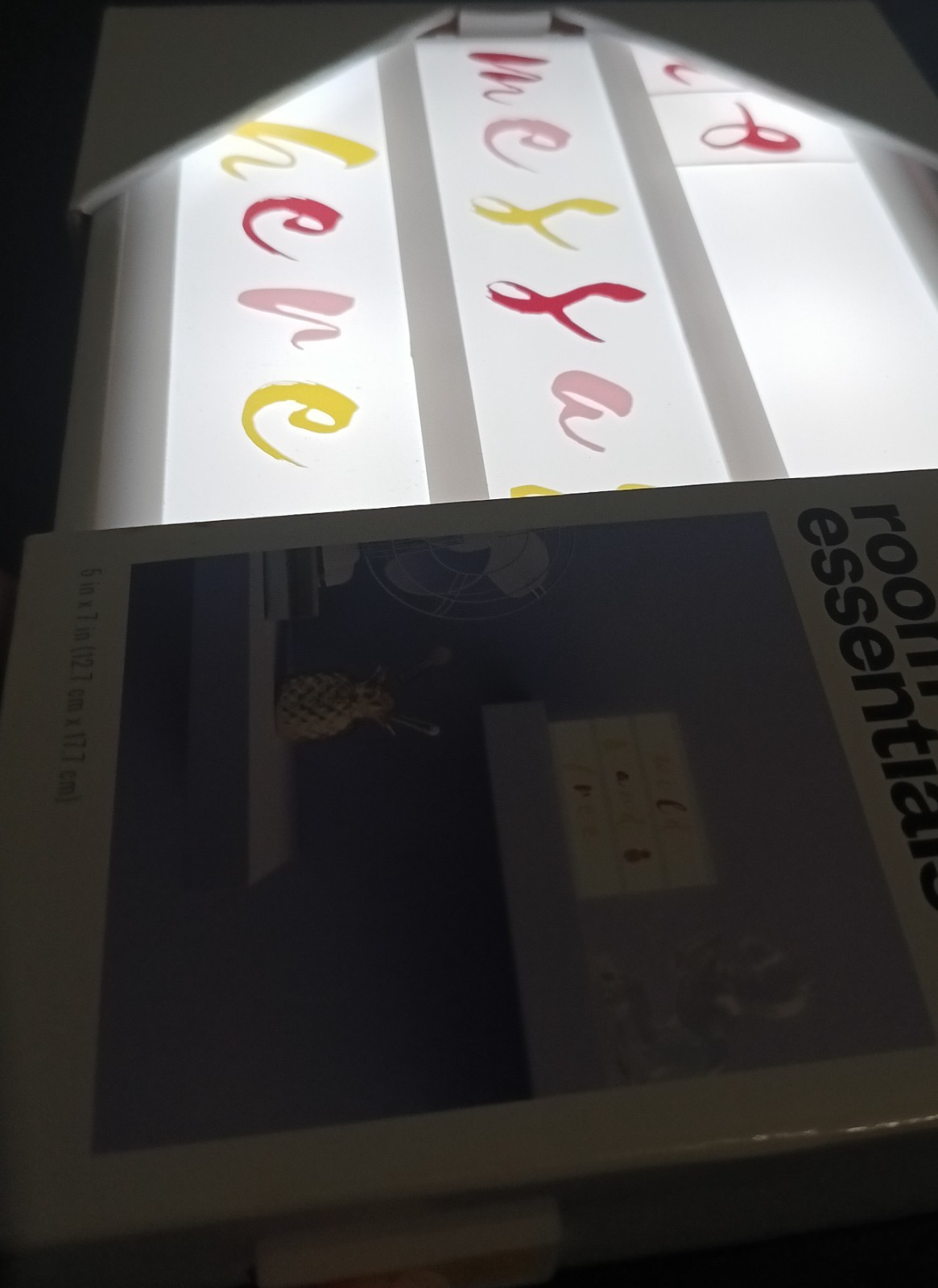 Room Essentials – 5 in X 7 in LED Light Box with 108 changeable Plastic Cards