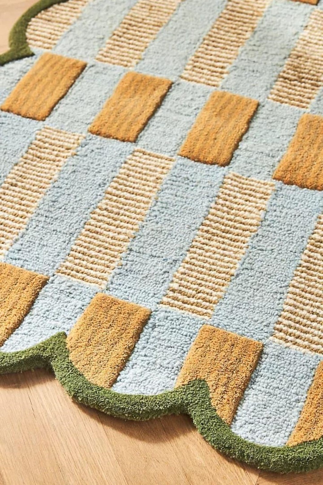 Matilda Goad Plaid Rugs Handmade 100% Woolen Hand Tufted For Home Decoration