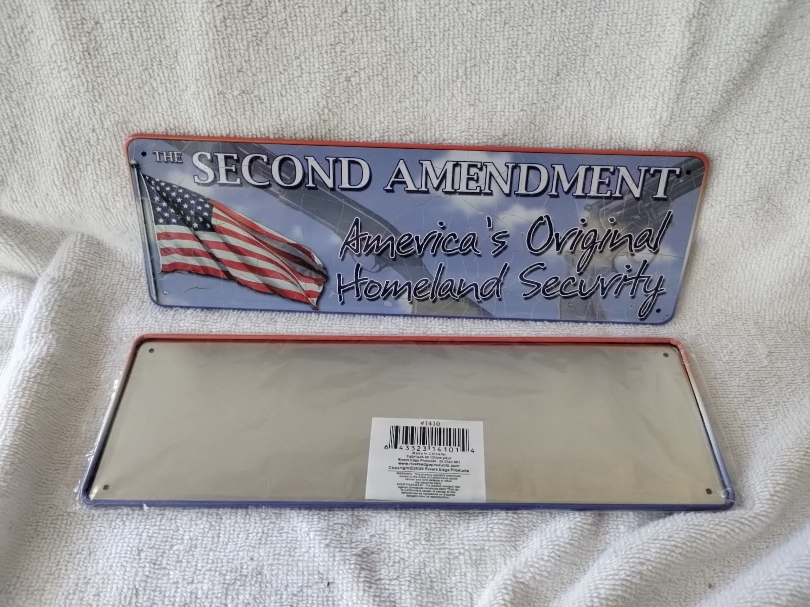 Rivers Edge Products Tin Sign “Second Amendment America’s Original” 10.5″x 3.5″