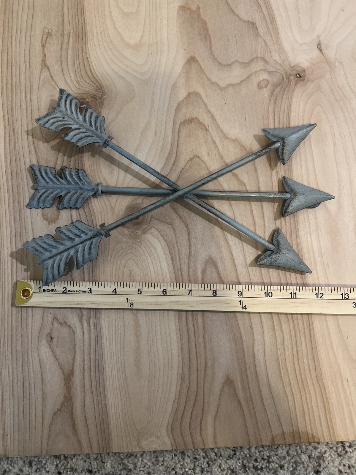 Rustic Silver Metal Arrow Cluster Hanging Wall Decor