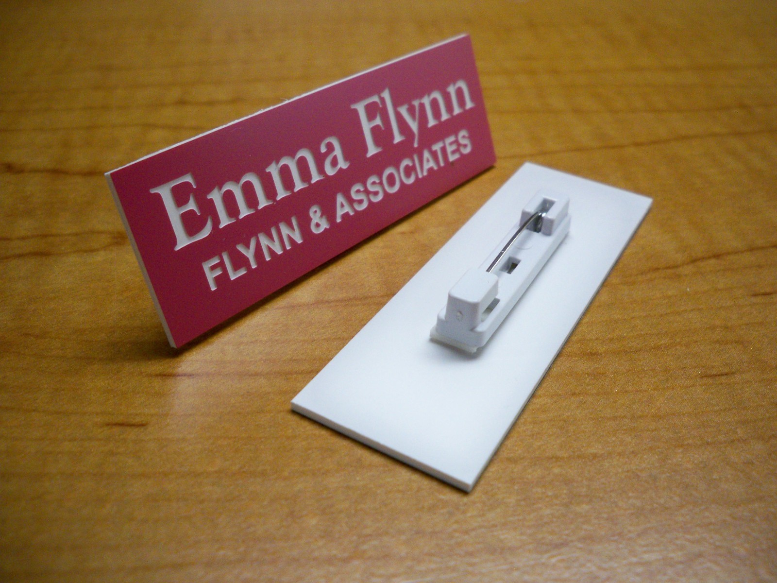 Custom Engraved 1×3 inch Name Tag with Magnetic or Pin Clasp – Any Color!