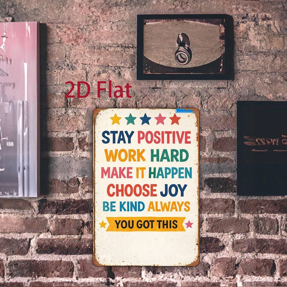 20.32×30.48 cm Metal Sign “Inspirational Painting” Decorative Wall Art