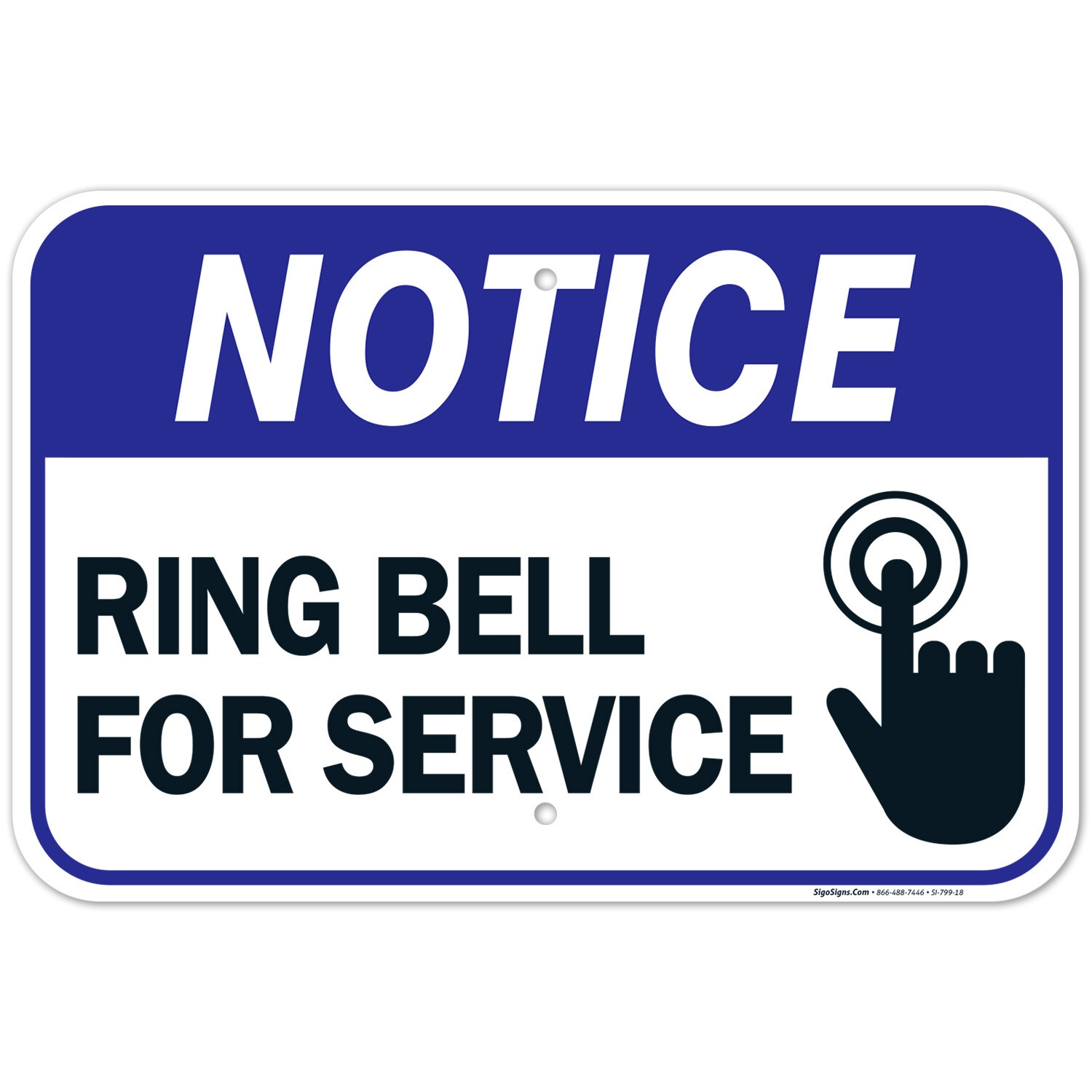 Ring Bell for Service Sign,