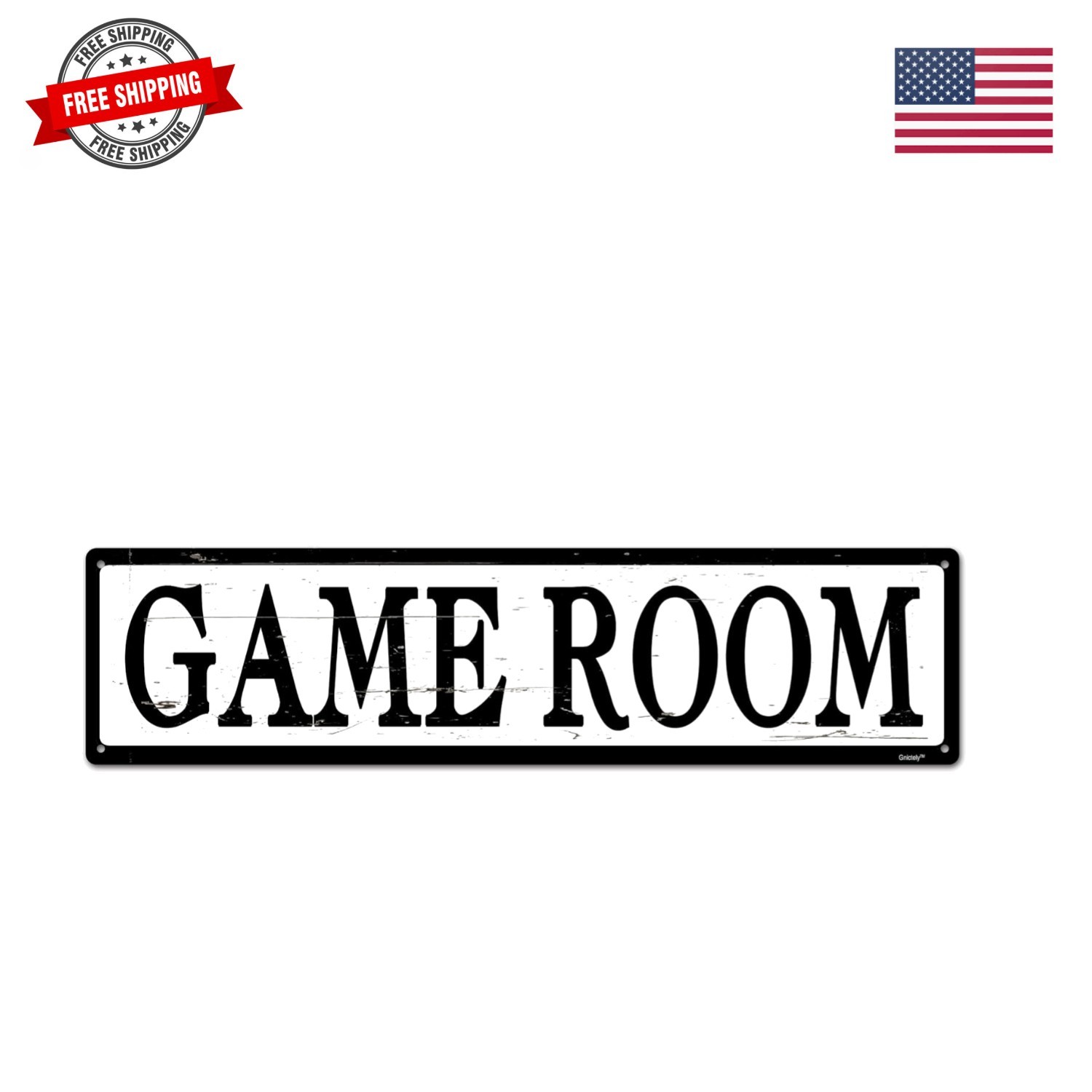 Funny Man Cave Sign,Home Decoration Sign,Home Wall Decor “GAME ROOM” 4 * 16″ …