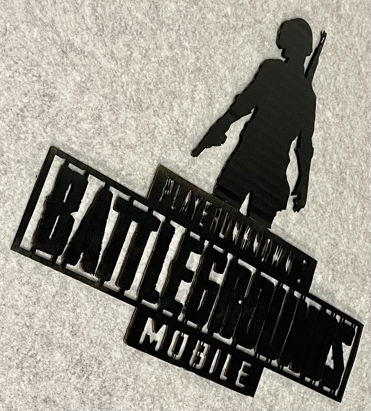 PUBG mobile Laser cutting on Basswood Wall artwork decoration size approx. 12”