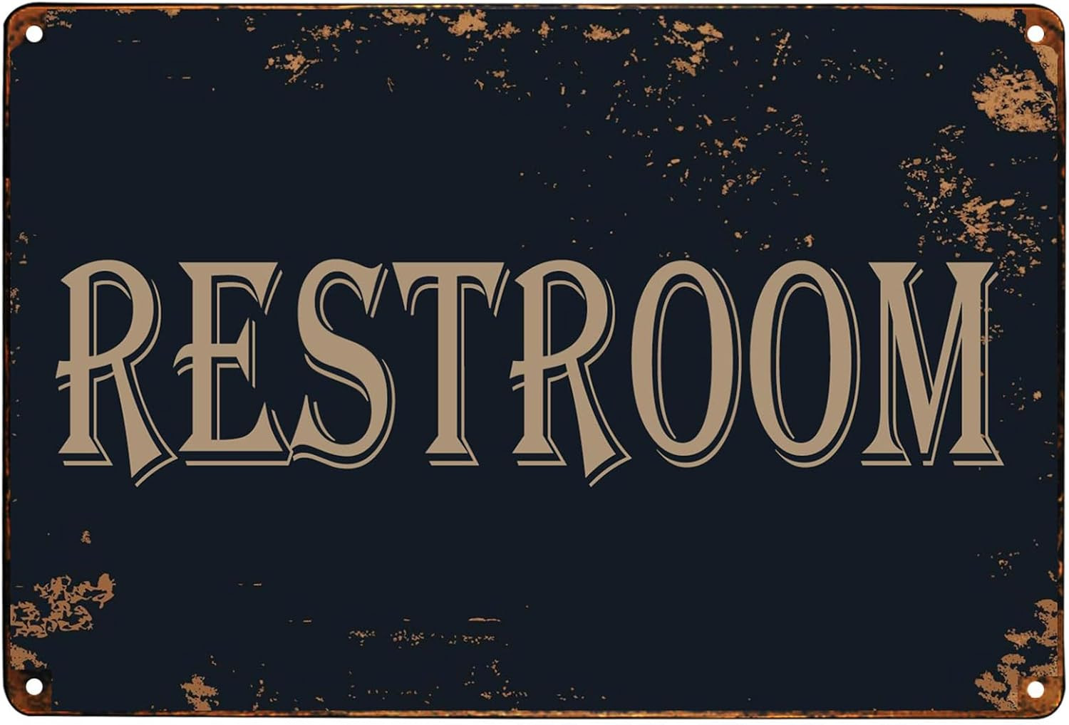 Restroom Vintage Metal Sign Bathroom Door Signs for Offices Businesses Restauran