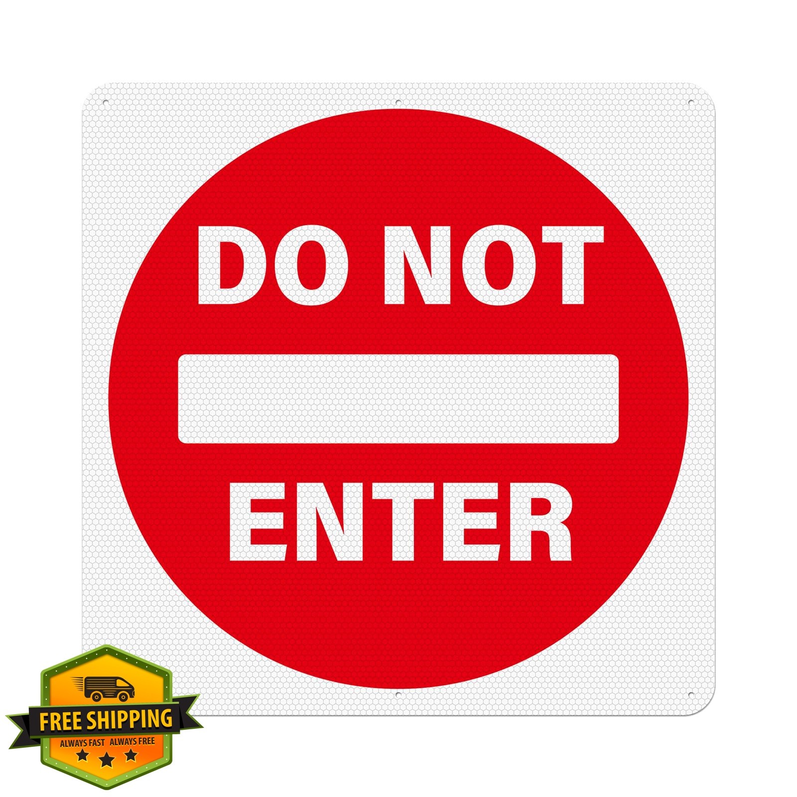 Anobell Red 24 x 24 Inch Do Not Enter Sign