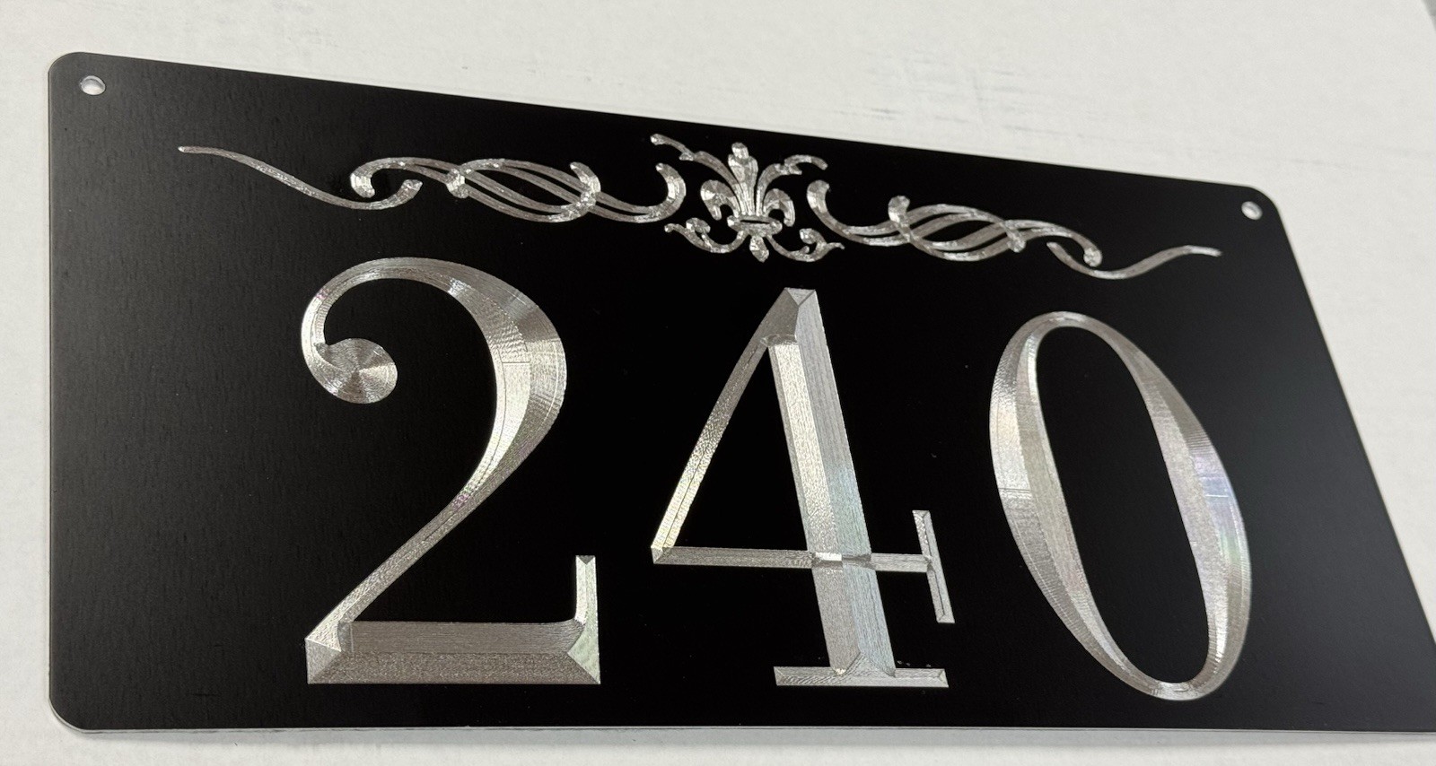 Engraved Personalized Custom House Home Number Street Address Metal 6×12 Sign
