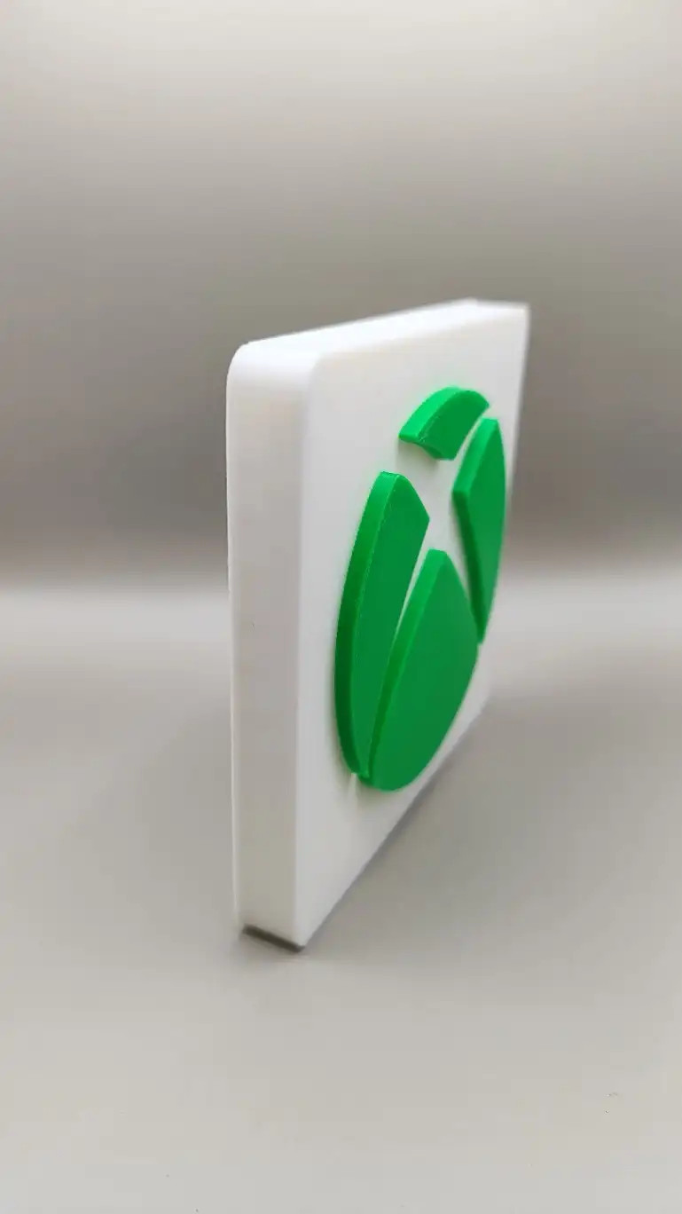 Xbox Logo Sign 3D Printed Game Room Decor Man Cave Shelf Display Gamer Gift Art