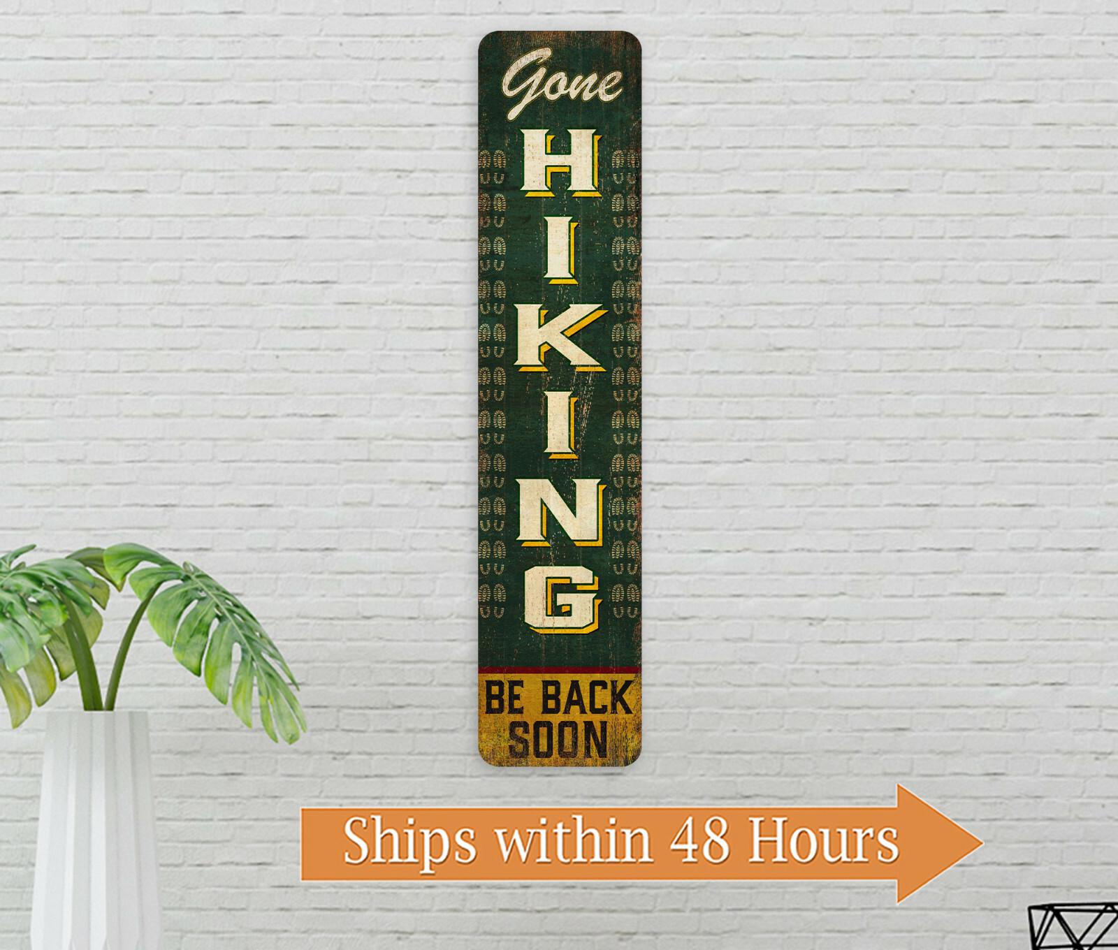 Gone Hiking Sign Cabin Decor Camping National Park Outdoors Trek 104182001036