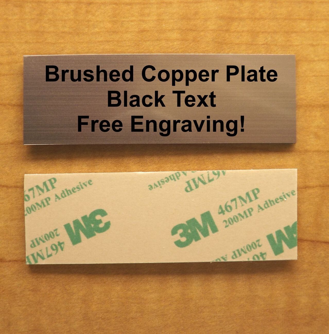Custom Engraved 1×3 Tag Sign Plaque Plate / Gold Silver Copper or Bronze Finish