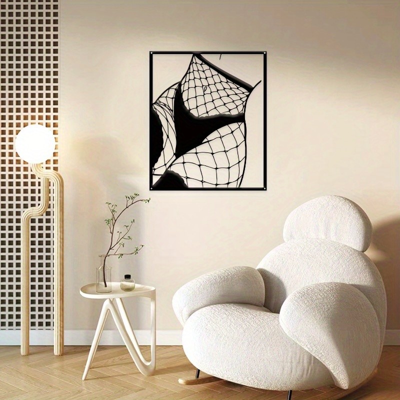 1x Metal Wall Art Decor Minimalist Abstract Line Woman Wall Art Modern Gift Art