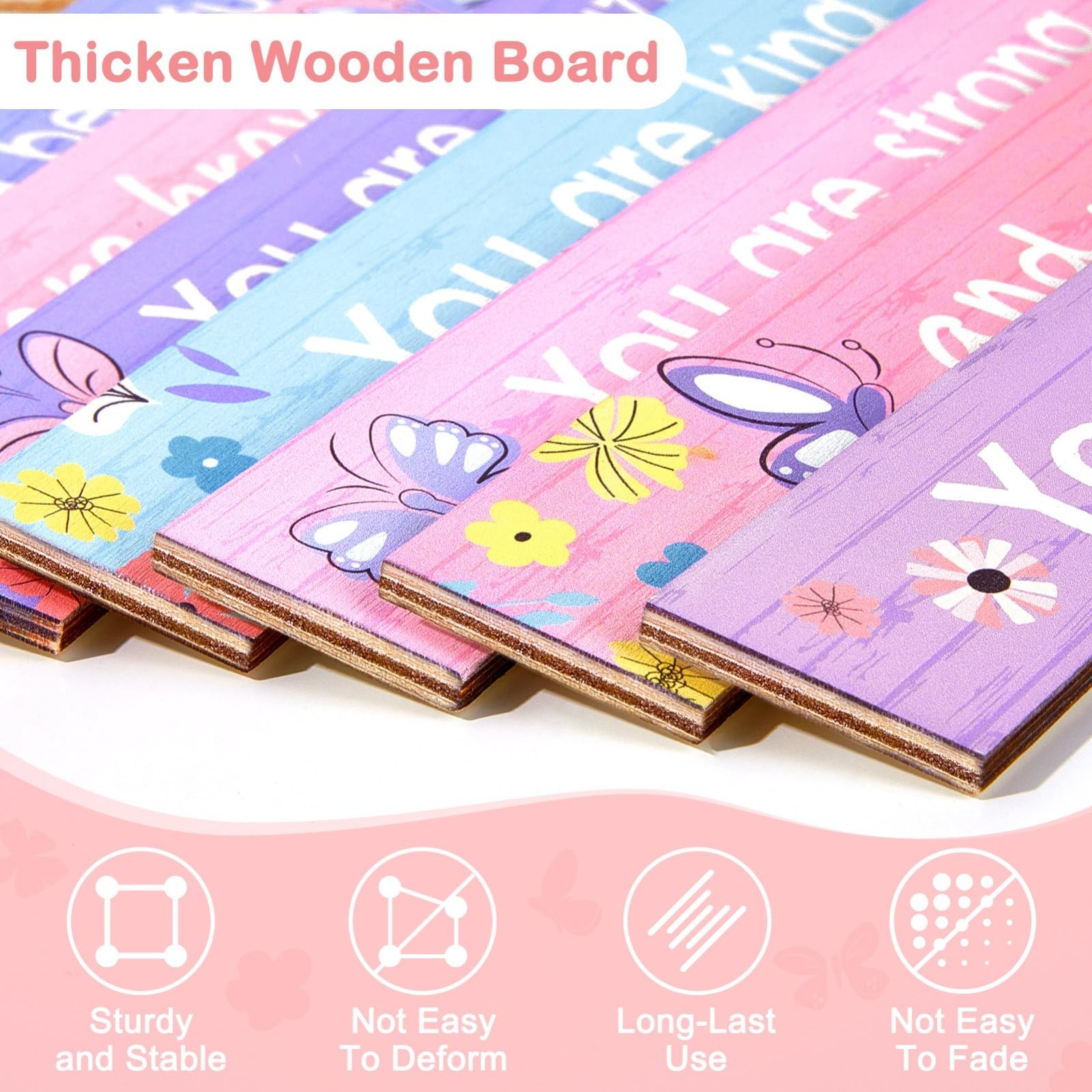Colorful Inspirational Wall Art for Girls Room Decor – Durable Butterfly Design