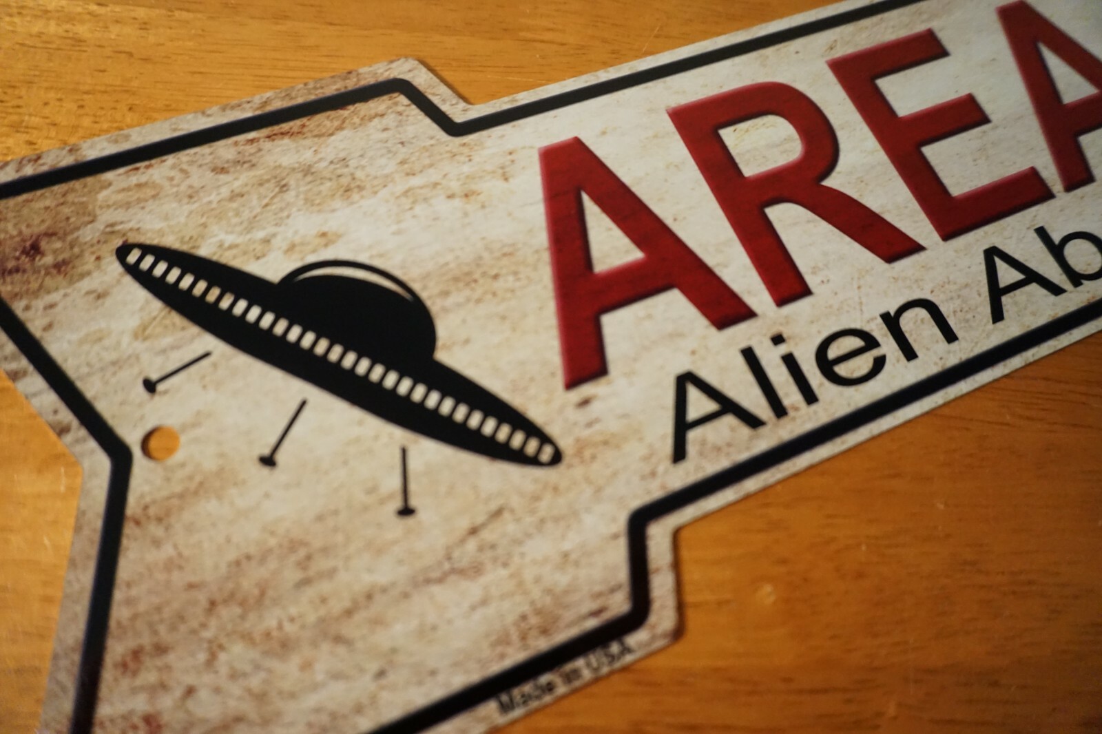 Area 51 Arrow Sign Halloween Home Decor Alien Abduction UFO Space Ship NEW