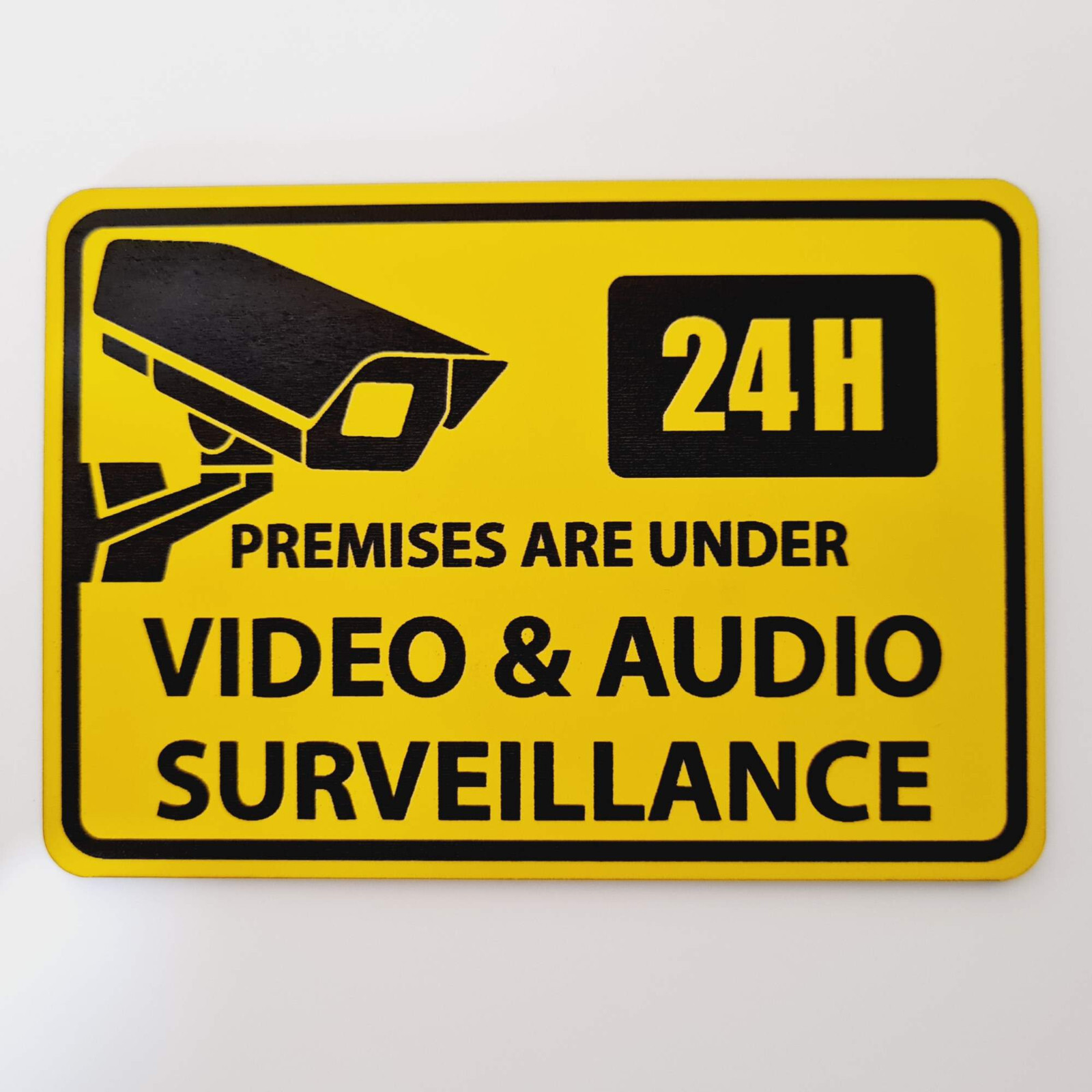 Premises are under Video and Audio Surveillance Sign Plaque CCTV Security Camera