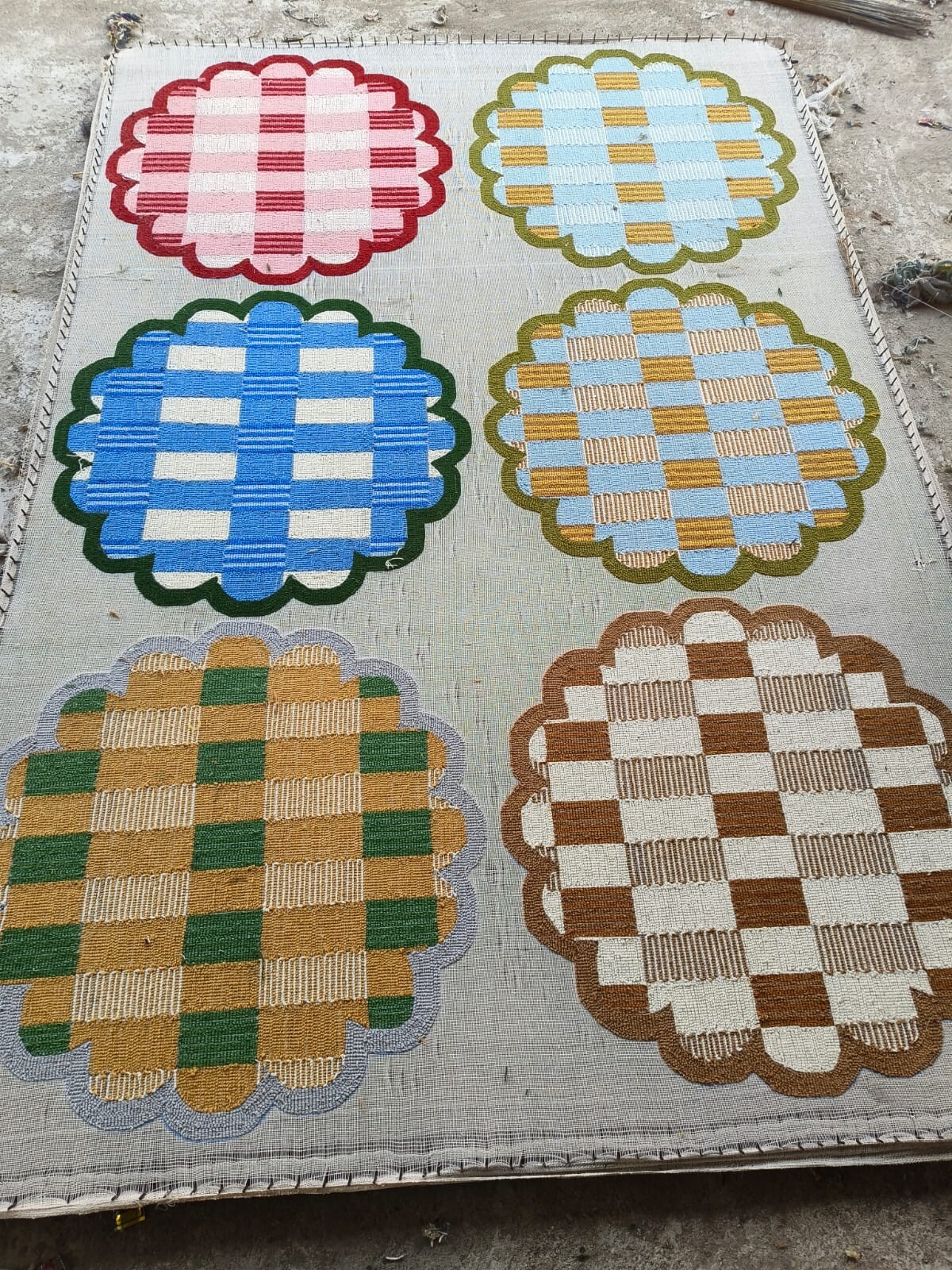 Matilda Goad Plaid Rugs Handmade 100% Woolen Hand Tufted For Home Decoration