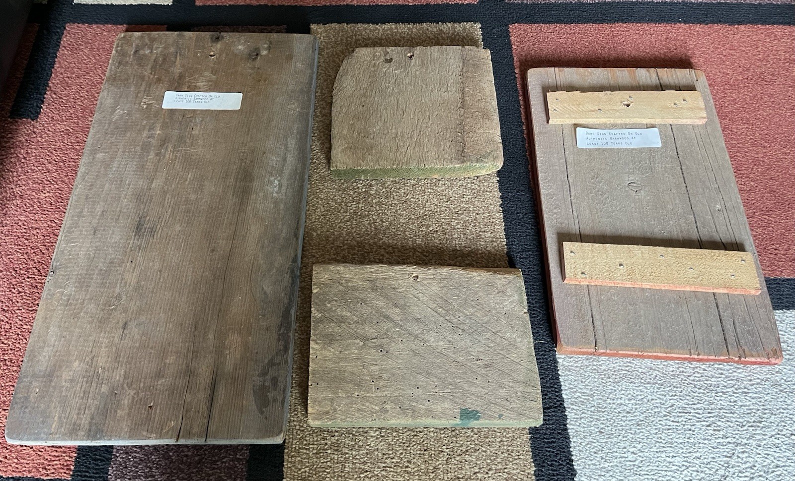 Vintage Barn Wood Signs 4 Piece Set Buckeye Cultivator Queen City Poultry Farm
