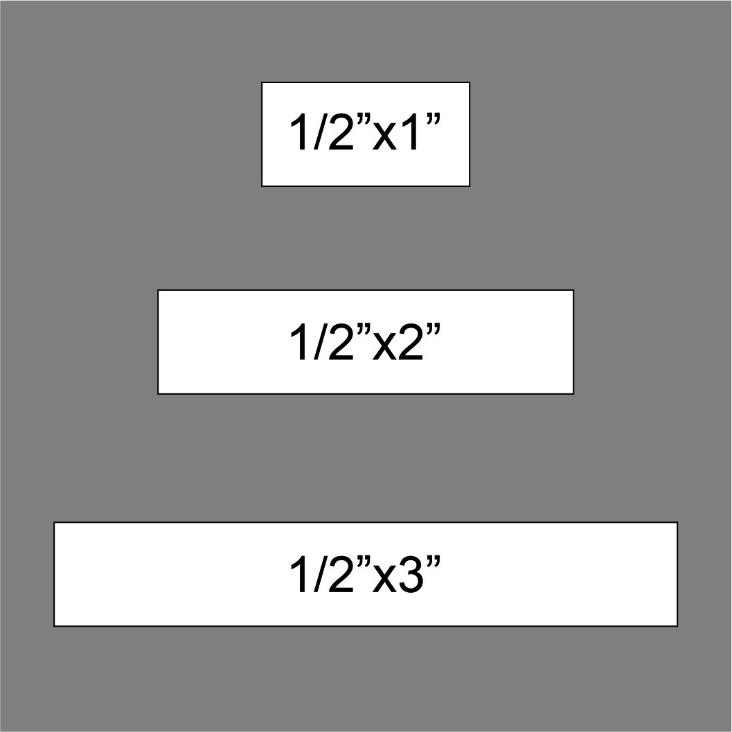 Custom Engraved small mini 1/2-inch X 1, 2 or 3 inch Plate with Adhesive Backing