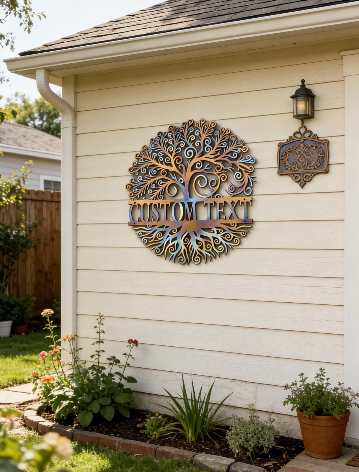 Custom Metal Tree of Life Wall Art, Personalized Family Name Decor