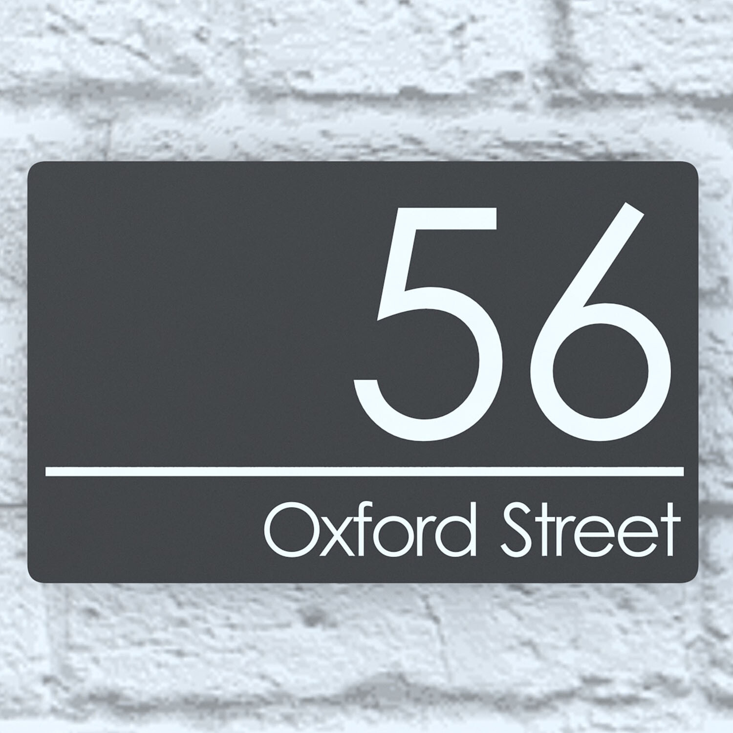 Floating House Signs Plaques Door Numbers 1 – 999 Personalised Name Plate