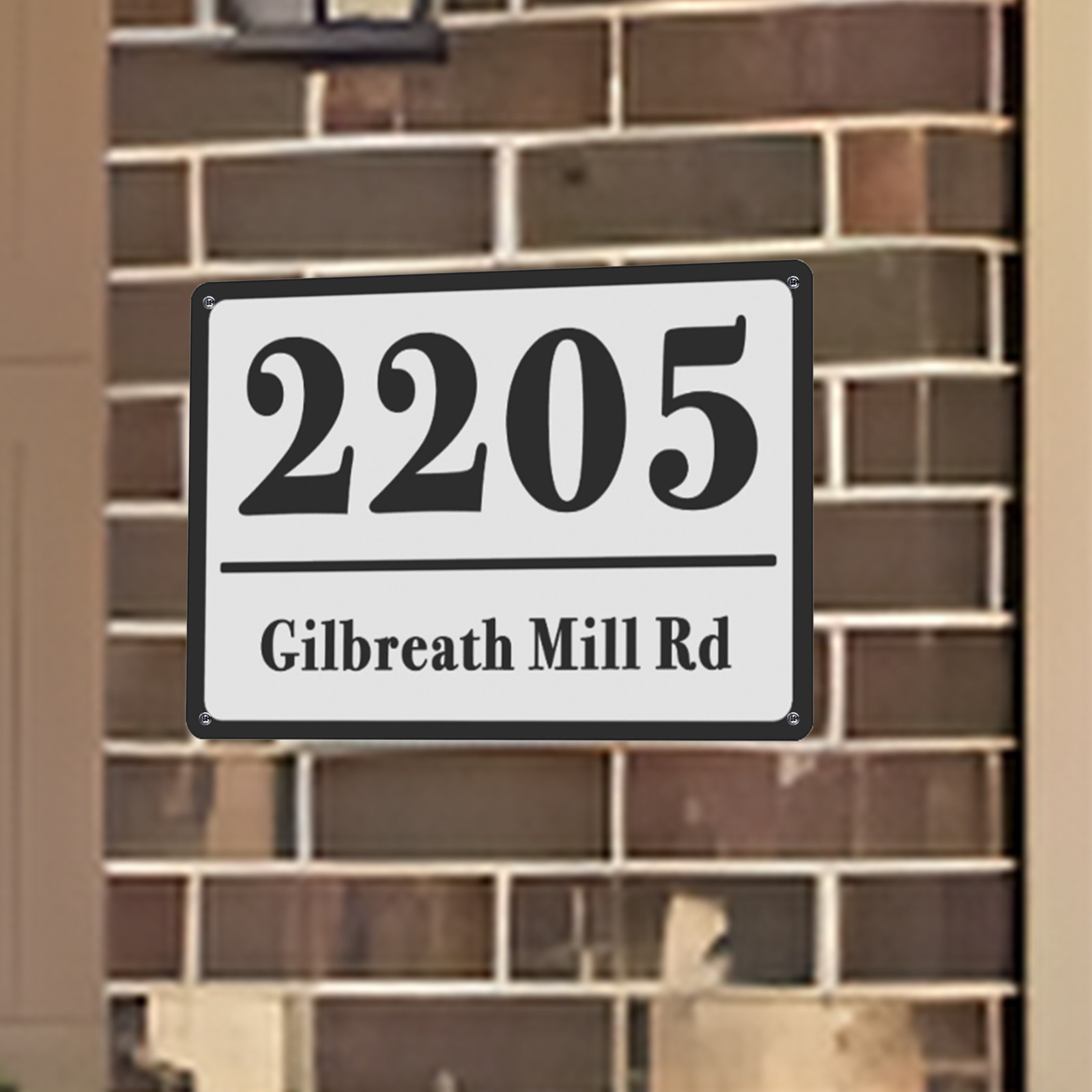 12″ x 8″ Customized Aluminum House Number Plaque Personalized Home Address Sign