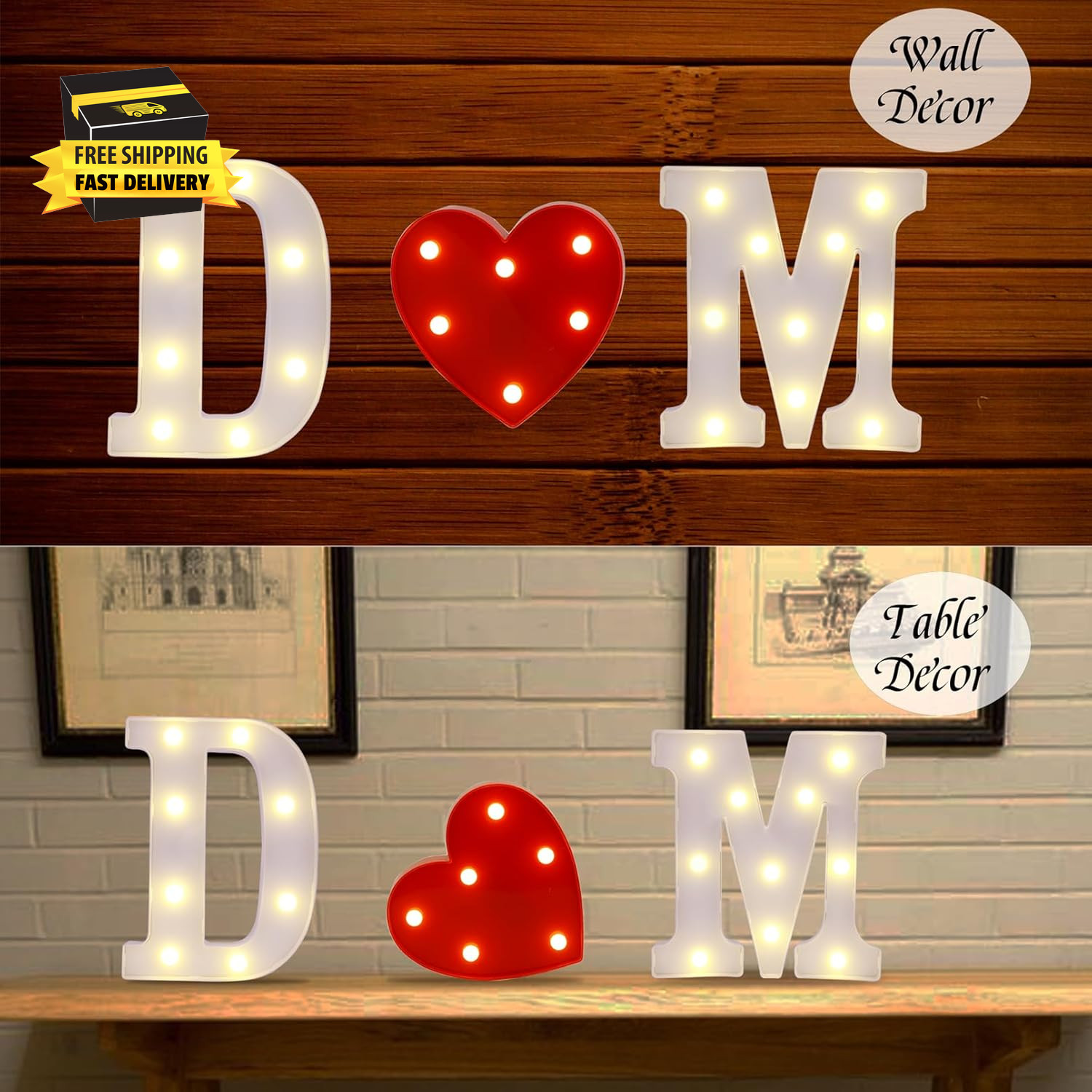 LED Marquee Sign Light up Letters, Alphabet Light up Letters Sign, Battery Power