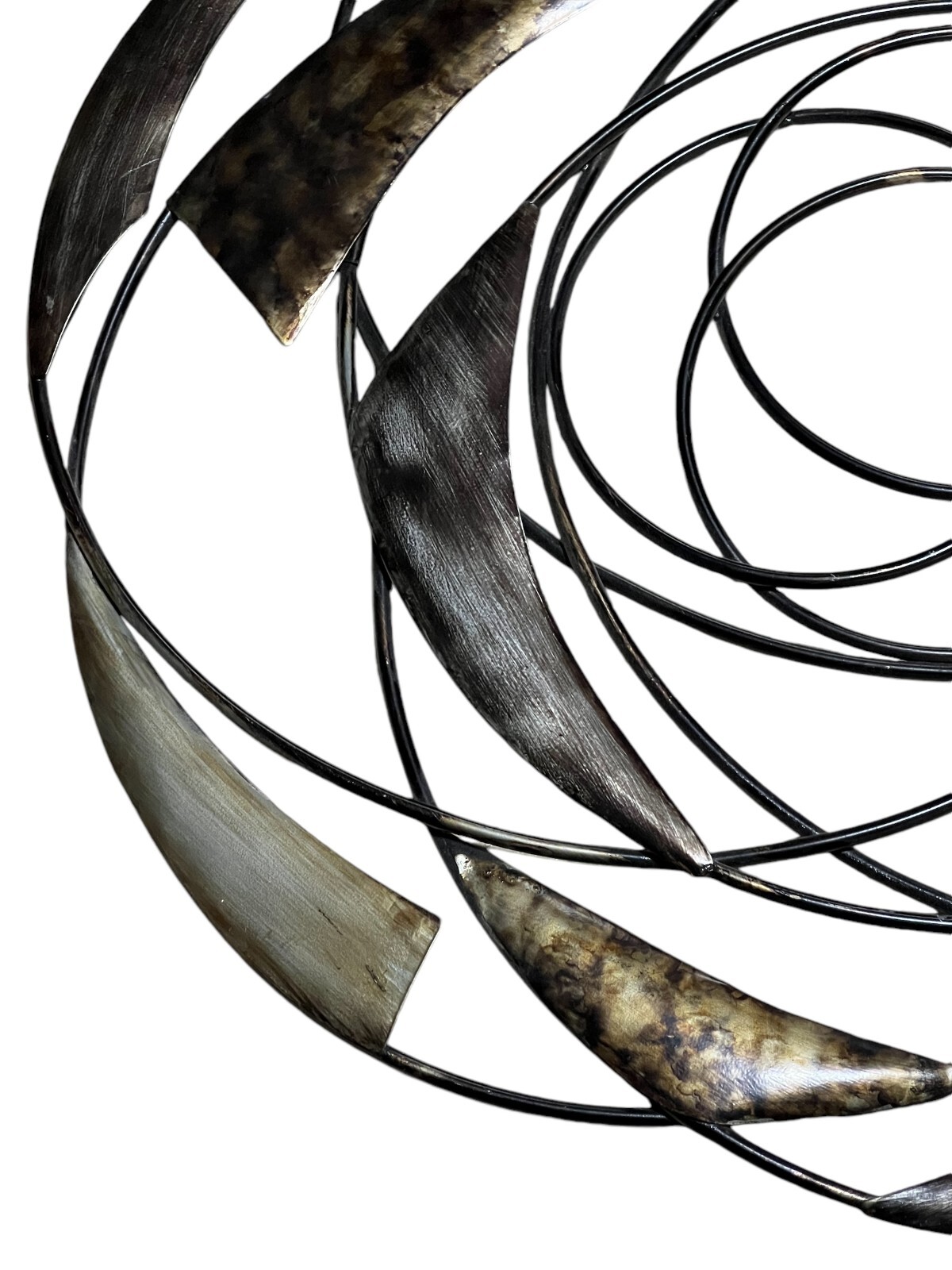 Metal Wall Art Decor Hanging Sign 23″ x 1″ Round Decorative Indoor Geometric