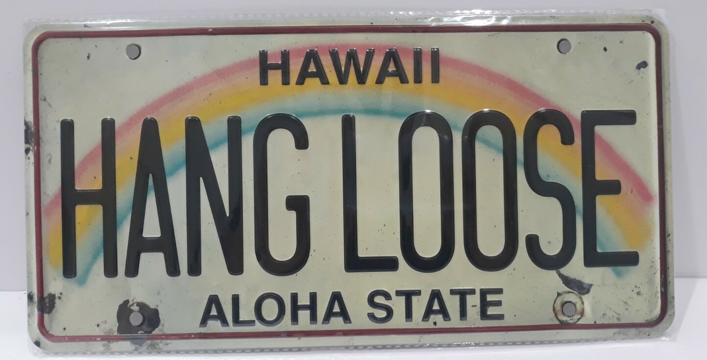 Pacifica Island Art 🔥6in x 12in 🔥4 Vintage Hawaiian Embossed License Plate🔥