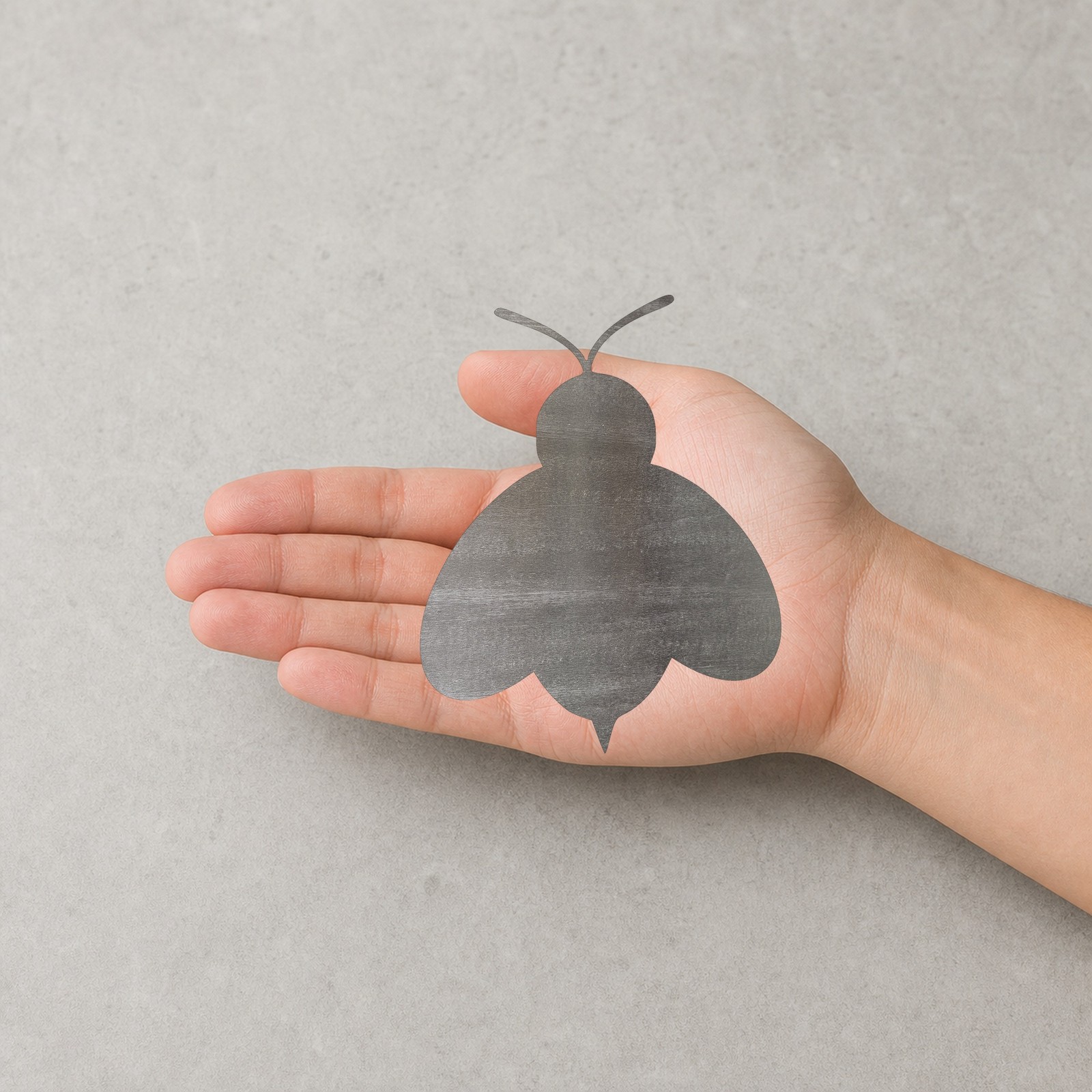 Bee 2 Steel Cutout Shape, Raw Metal Wall Art and Craft Supply