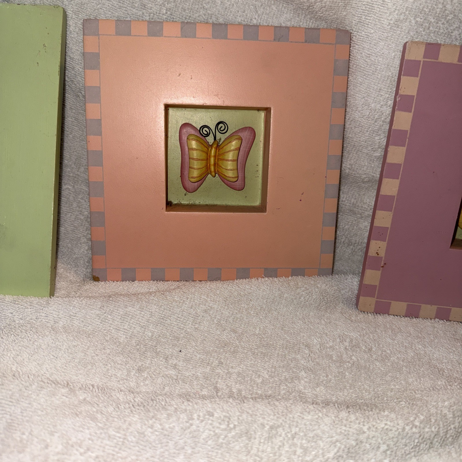 Vintage Y2K Home Interiors Kids Pastel Floral Flowers 3D Wall Decor Girl Room