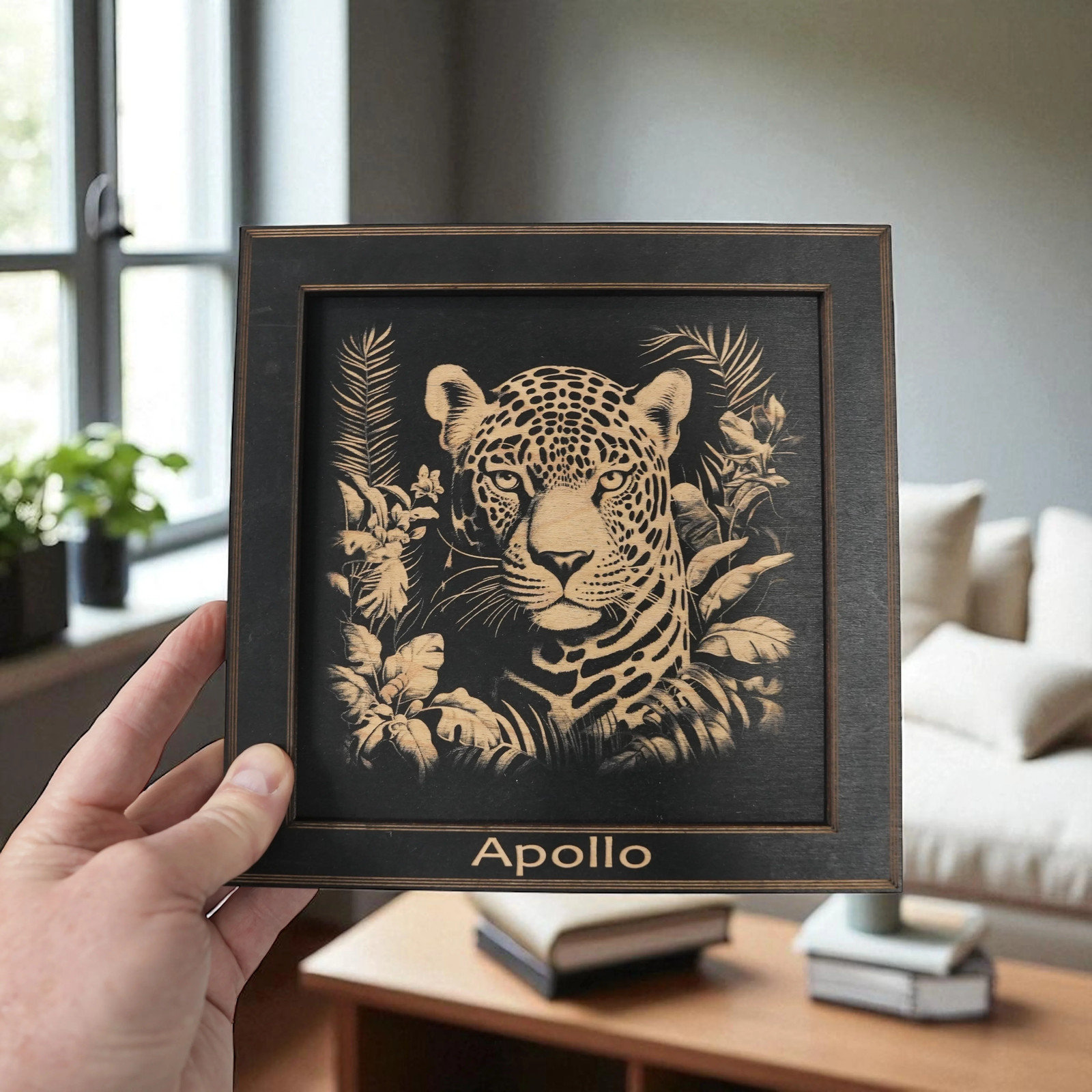 Framed Art – PERSONALIZED – CUSTOM – Leopard