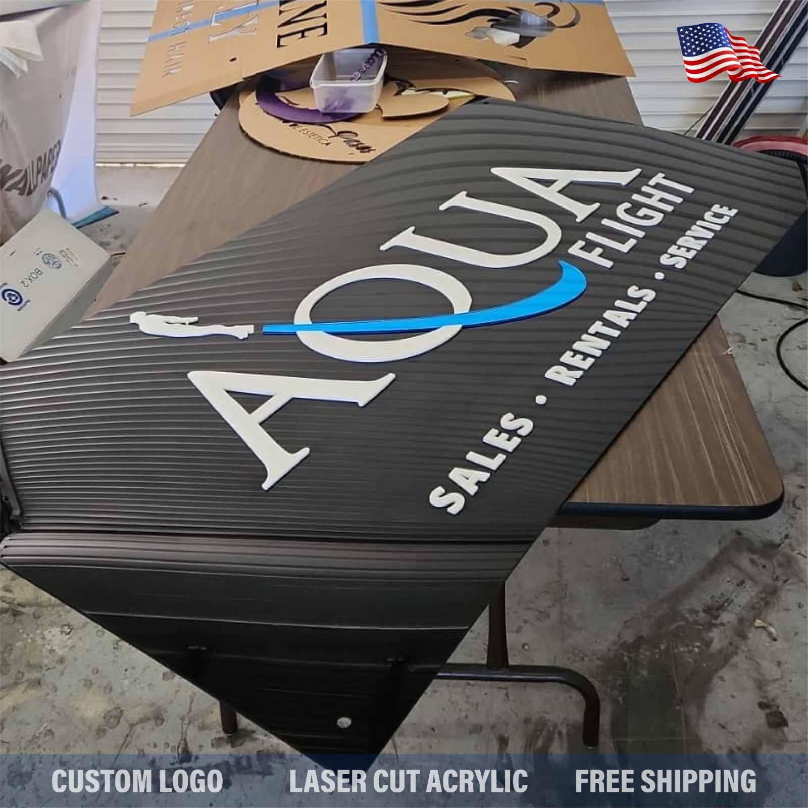 Custom Acrylic LED Logo Wall Sign – Backlit Business Wall Decor