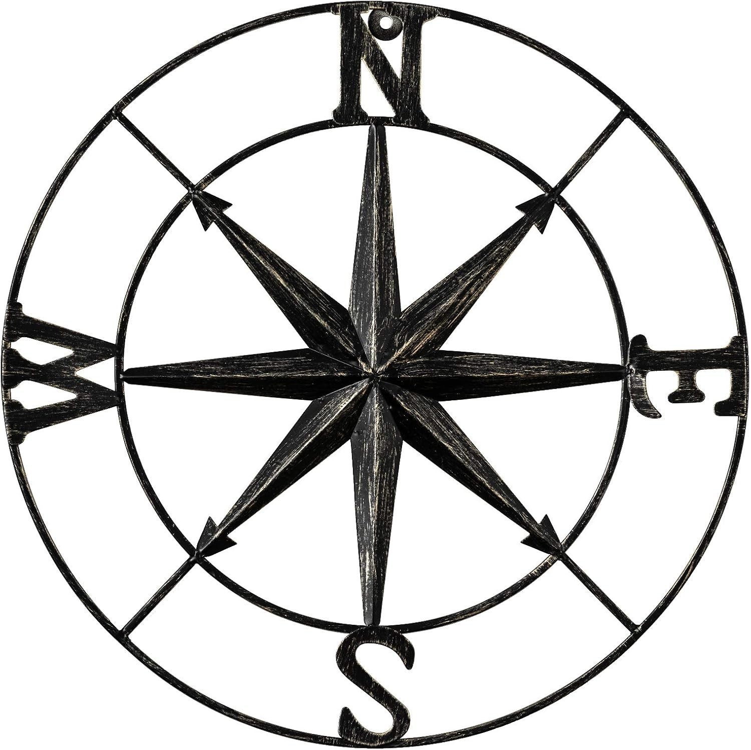 11/13In Metal Decorative Nautical Compass Wall Decor Home Office Hanging Wall Ar