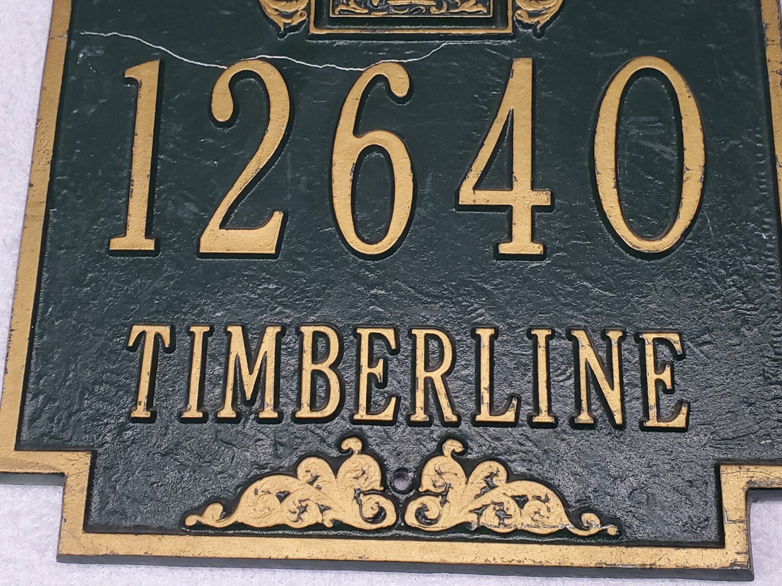 Vintage Cast Iron House Home Plaque Number Signs Lot of 4 Various Color/Size XL